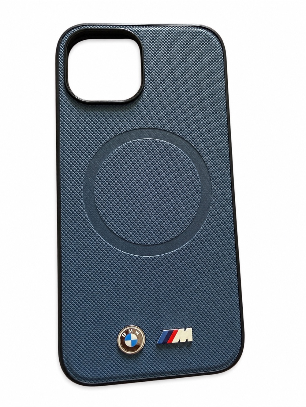 BMW Blue Textured MagSafe iPhone 13 Pro Max Case with M Badge